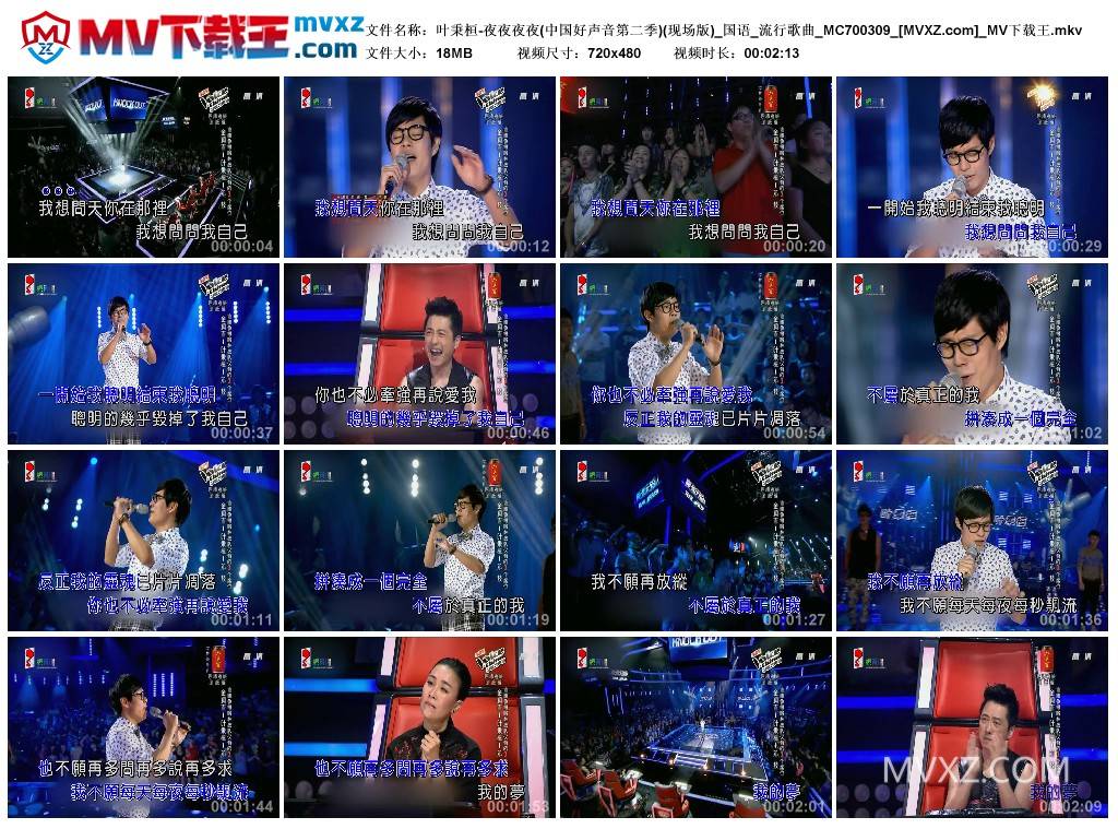 叶秉桓-夜夜夜夜(中国好声音第二季)(现场版)_国语_流行歌曲_MC700309